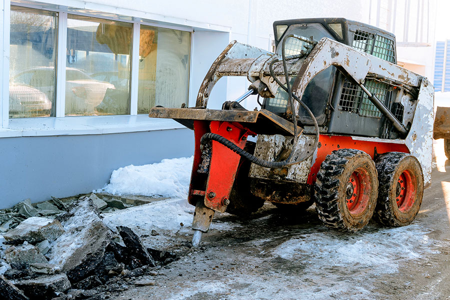 Concrete Demolition Skid Steer