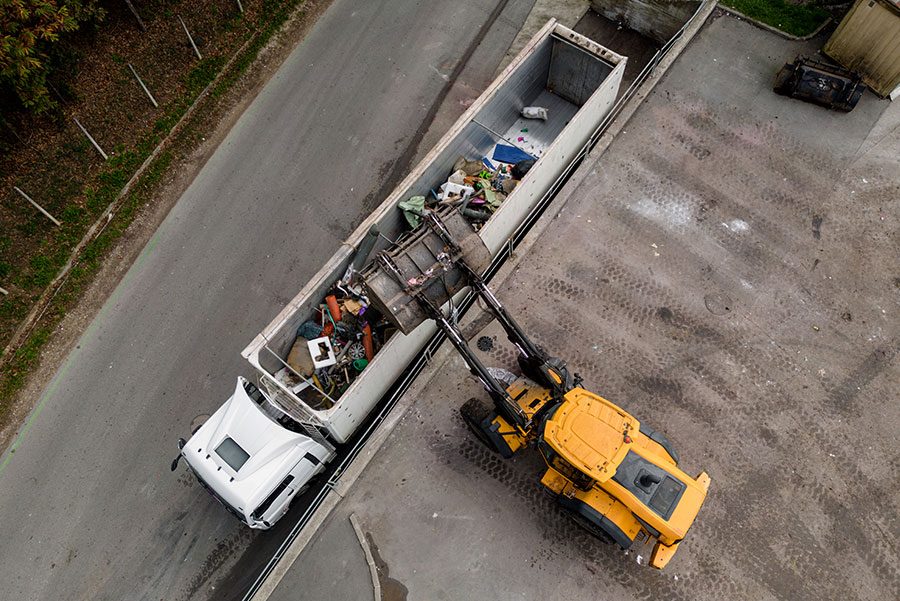 Yard Waste Job Site Trash Disposal Skid Steer